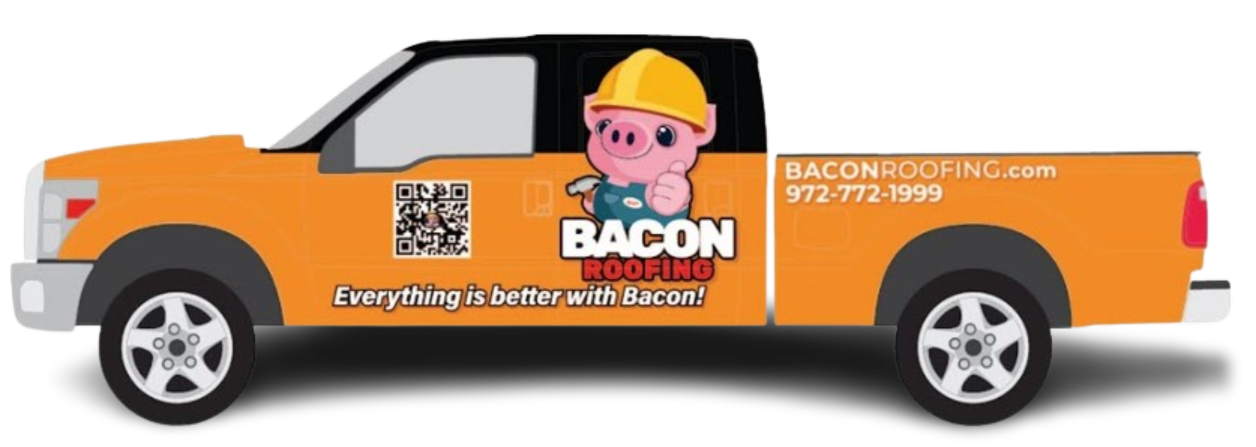 Bacon Roofing Rockwall Texas Truck Wrap Design